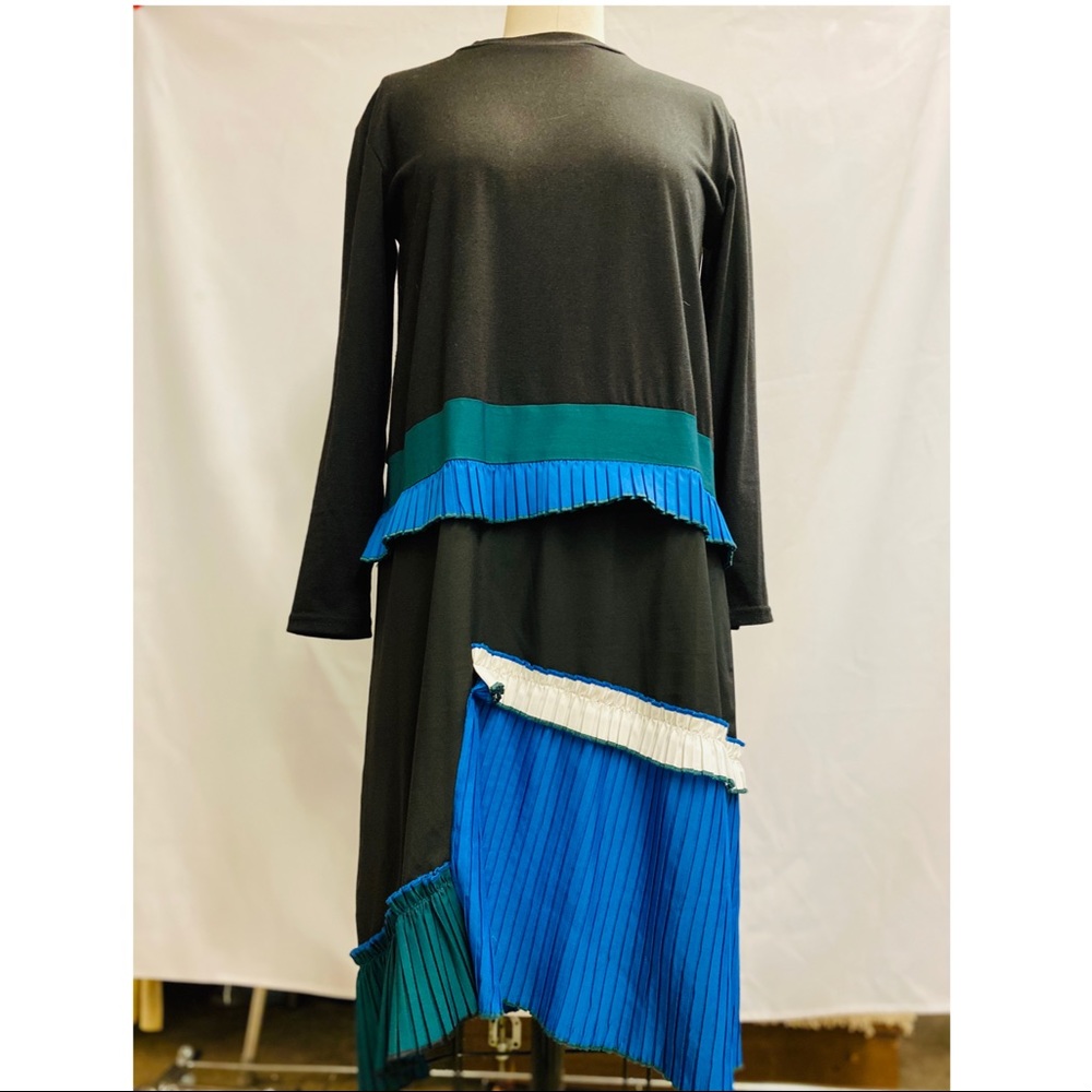 Marigolds Shadows pleat dress